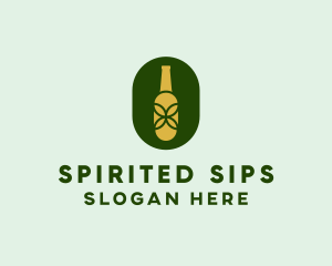 Alcohol - Organic Alcohol Bottle logo design