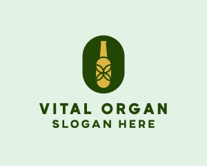 Organic Alcohol Bottle  logo design