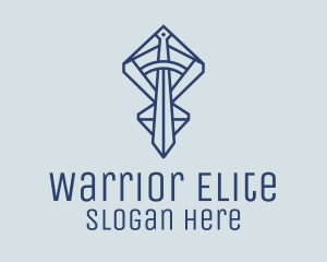 Geometric Sword Weapon Logo