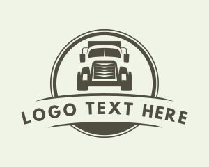 Badge - Truck Vehicle Logistics Delivery logo design