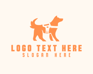 German Shepherd - Pet Dog Walker logo design