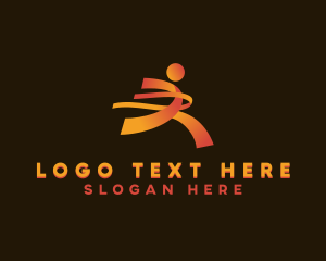 League - Running Athlete Competition logo design