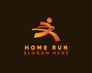 Running Athlete Competition logo design