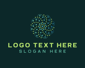 Biology - Abstract Motion Dots logo design