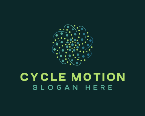 Abstract Motion Dots logo design