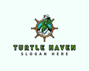 Turtle Captain Sailor logo design