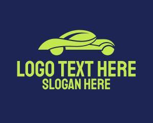 Car Design - Fancy Green Car logo design