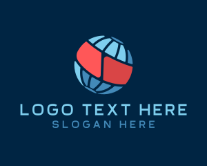 3d - Simple Digital Globe logo design