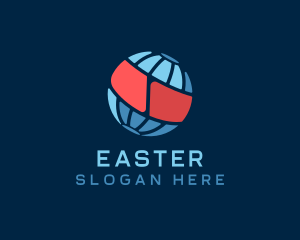 Internet Provider - Simple Digital Globe logo design