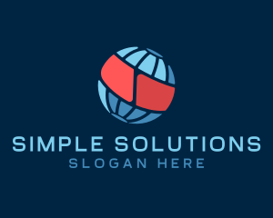 Simple Digital Globe  logo design