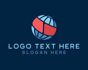 Bpo Industry - Simple Digital Globe logo design