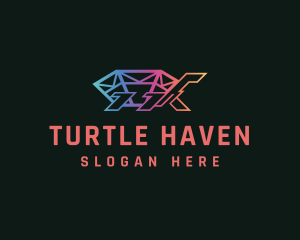 Turtle - Diamond Gradient Turtle logo design
