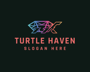 Diamond Gradient Turtle logo design