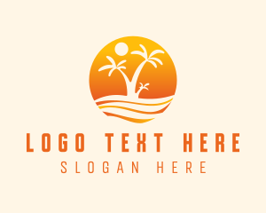 Vacation - Orange Palm Beach logo design