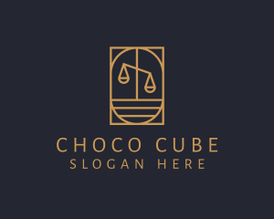 Architect - Lawyer Justice Scale logo design