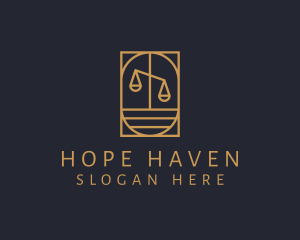 Pillar - Lawyer Justice Scale logo design