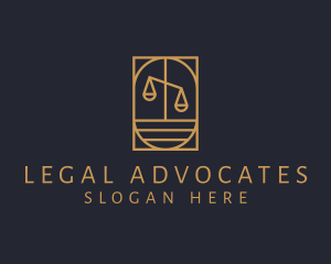 Lawyer Justice Scale  logo design