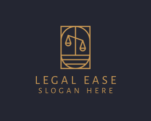 Judiciary - Lawyer Justice Scale logo design