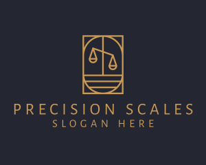 Lawyer Justice Scale  logo design