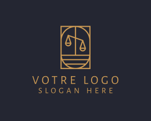 Scales Of Justice - Lawyer Justice Scale logo design