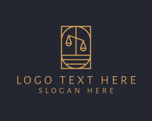 Lawyer Justice Scale  Logo