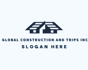 House Roofing Construction logo design