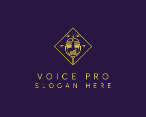 Announcer - Microphone Broadcast Studio logo design