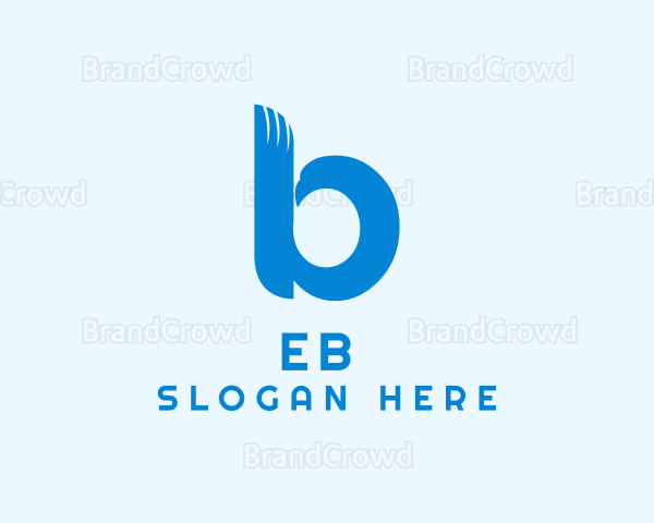 Blue Eagle Letter B Logo