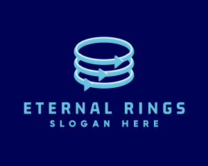 Rings - Business Processing Spiral Arrow logo design