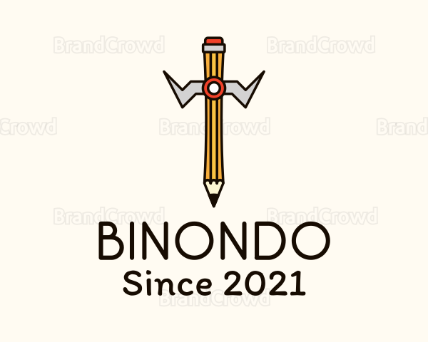 Writing Pencil Sword Logo