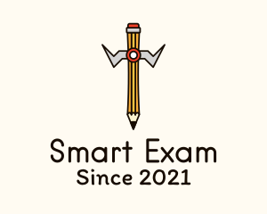 Exam - Writing Pencil Sword logo design