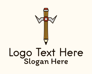 Writing Pencil Sword Logo