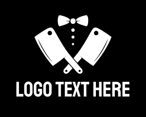 Bowtie - Gentleman Butcher Knife logo design