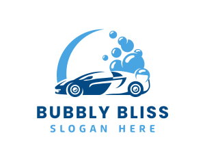 Car Wash Bubbles logo design