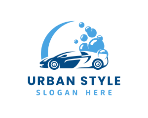 Car Repair - Car Wash Bubbles logo design