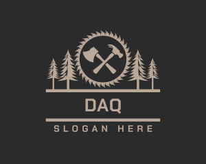 Forest Lumberjack Woodwork Logo