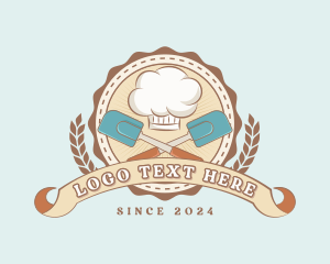 Retro Baker Cook Toque logo design