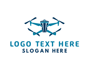 Blue Drone - Drone Aerial Photography logo design