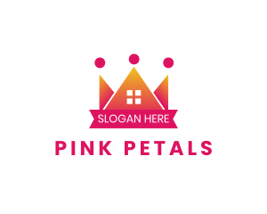 Pink Crown House logo design