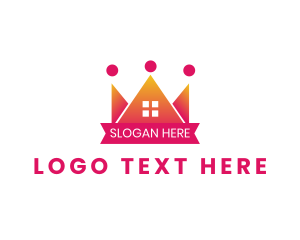 Queen - Pink Crown House logo design