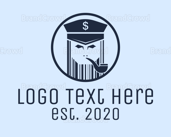 Blue Barcode Captain Logo