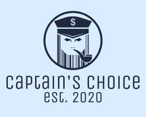 Captain - Blue Barcode Captain logo design