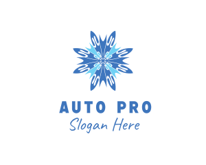 Winter Cool Snowflake Logo