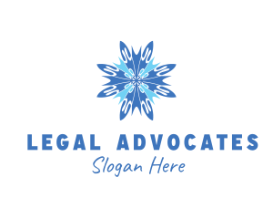 Winter Cool Snowflake Logo