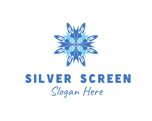 Winter Cool Snowflake Logo