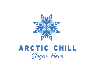 Frost - Winter Cool Snowflake logo design