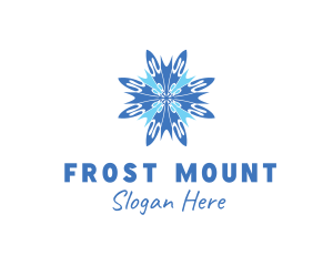 Winter Cool Snowflake logo design