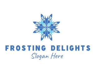 Frosting - Winter Cool Snowflake logo design