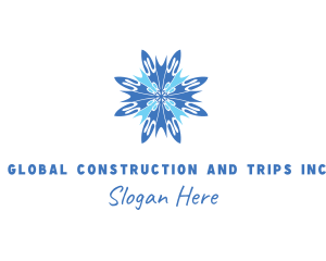 Refrigeration - Winter Cool Snowflake logo design