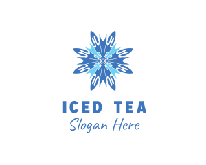 Winter Cool Snowflake logo design